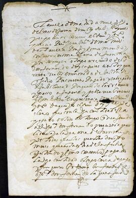 Carta de pago otorgada por Juan Bautista de Mamio en favor de Fernando de Izaguirre.