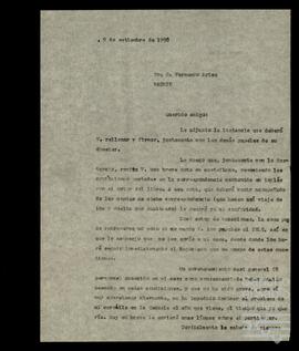 Correspondencia entre José Miguel de Azaola [Urigüen] y Fernando Arias Parga.