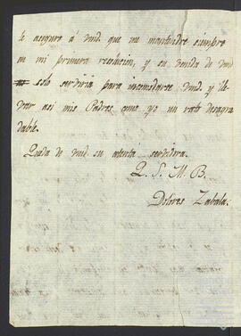 Correspondencia entre José María Gaytán y Dolores de Zavala Salazar.