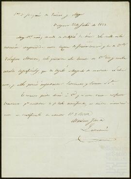Cartas de Mariano José de Lascuráin dirigidas a Joaquín de Yrízar Moya.