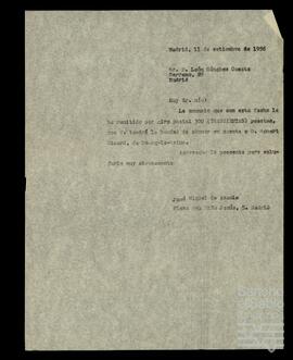 Correspondencia entre León Sánchez Cuesta y José Miguel de Azaola Urigüen.