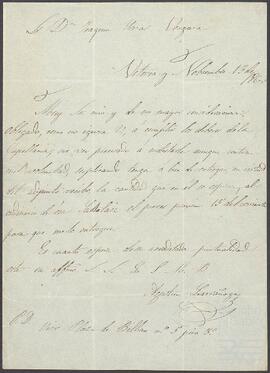 Cartas de Agustín Larrañaga dirigidas a Joaquín de Yrízar.