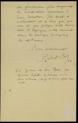 Correspondencia entre Robert Bosc y José Miguel de Azaola Urigüen.