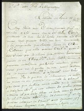 Cartas de José Antonio de Egurrola dirigidas a Juan José de Mugartegui.