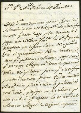 Cartas de Maríana de Ascasíbar Galarraga dirigidas a María Juliana de Foronda.