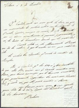 Carta de Bárbara Palacios dirigida a su hermano Cándido.