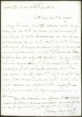 Carta de Esteban Moya dirigida a Juan Francisco de Moya.