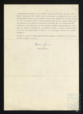 Correspondencia entre José Miguel de Azaola Urigüen y Ernst Kübler.