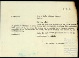 Correspondencia entre León Sánchez Cuesta y José Miguel de Azaola Urigüen.