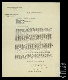 Correspondencia entre José Miguel de Azaola Urigüen y diferentes personalidades del Instituto Británico en España.