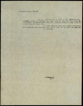 Correspondencia entre Albert Gross y José Miguel de Azaola Urigüen.