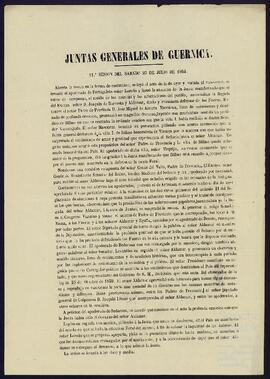 Acta de la sesión de las Juntas Generales de Guernica del 23 de julio de 1864.