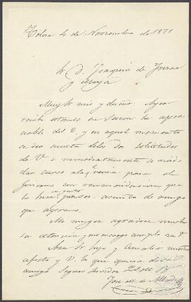 Cartas de José M. de Alberdi dirigidas a Joaquín de Yrízar.