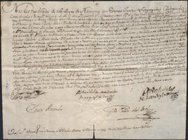 Certificado emitido por los Tres Estados del Reino de Navarra por el cual se reconoce como natural navarro a Joaquín Antonio de Alduncín.
