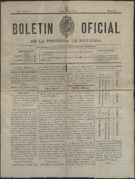 Boletín Oficial de la Provincia de Navarra del 17 de julio de 1876.