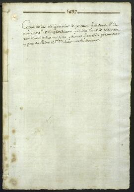 Diligencias de toma de posesión de los bienes del Condado de Monterrón por parte de Juan Antonio de Andícano Loyola.