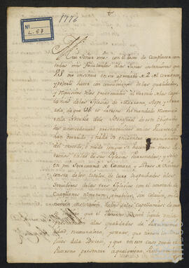 Correspondencia para cubrir la vacante de capellán en la Iglesia de San Juan de Axpe.
