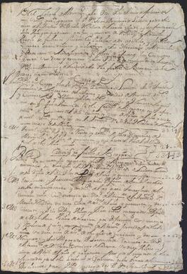 Ajustamientos de las cuentas entre Juan Domingo de Larreta y Fermina de Bergara.