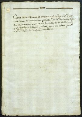 Resumen de la hijuela de los bienes que quedaron por muerte de Juan de Andícano Celaa.