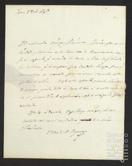 Cartas de Juan Carlos de Aréizaga a María Escolástica de Salazar Sánchez Samaniego.