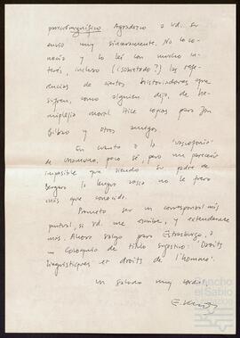 Correspondencia entre José Miguel de Azaola Urigüen y Henrike Knörr.