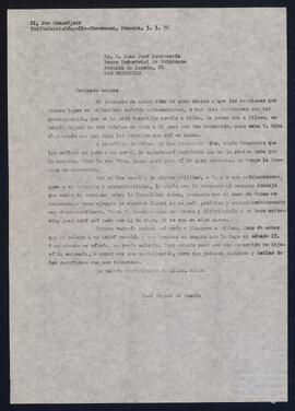 Cartas de José Miguel de Azaola Urigüen dirigidas a Juan José Echeverría y Manuel Escudero Rueda.