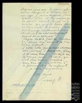Correspondencia entre José Miguel de Azaola Urigüen, Francois Charriere y Franz Neuwirth.