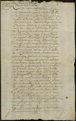 Contrato matrimonial de Santiago de Garro y María de Olave.