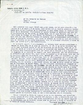 Cartas entre Andrés de Irujo y Bernardo de Mesanza.
