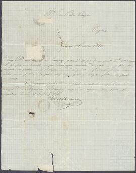 Carta de un tal Herrero dirigida a Pedro de Yrízar.