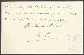 Carta de Narciso Salazar dirigida a Pedro de Yrízar.