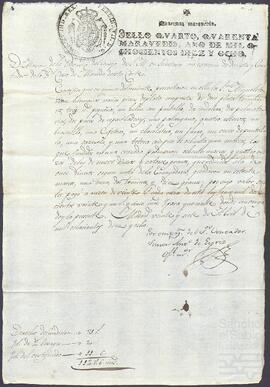 Certificado de entrega y fundición de varias piezas de plata.