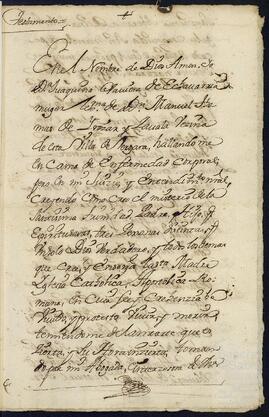 Testamento de Joaquina Javiera de Echavarría Olaso.