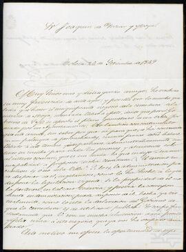 Cartas de Antonio Vicente de Parga dirigidas a Joaquín de Yrízar Moya.