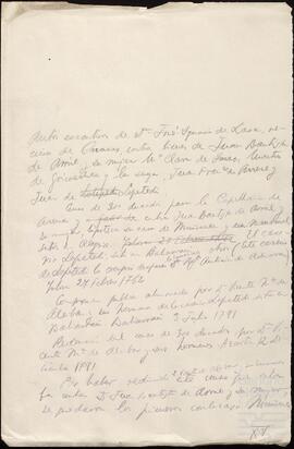 Pleito entre José Ignacio de Lasa y Juan Bautista de Arrúe, María Clara de Imaz, Martín de Goicoechea, Mariana de Goicoa, Juan Francisco de Arrúe y Juan de Lopetedi.