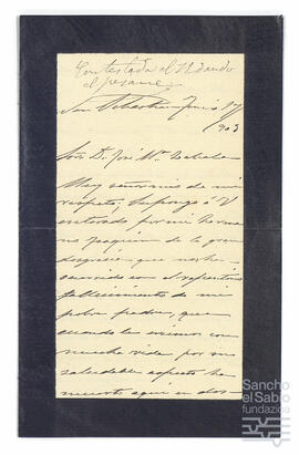 Cartas de los arrendadores de la Bodega La Sacristanía a José María de Zavala Ortés de Velasco.