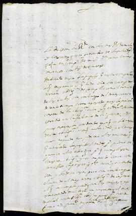 Carta de Juan de Berganzo dirigida a un destinatario desconocido.