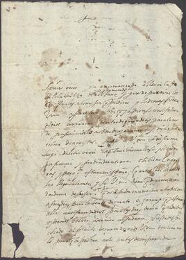 Carta de Domingo de Idiáquez dirigida a Andrés Martínez de Inurrigarro.