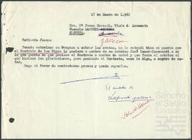 Cartas entre Luis de Yrízar y Juana Errasti.