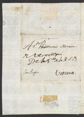 Cartas de Villafranca a Prudencio María de Verástegui Mariaca.
