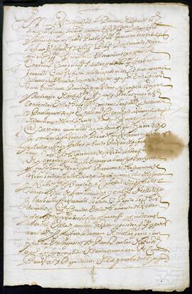 Carta de pago otorgada por Jerónimo de Courbes en favor de Fernando de Izaguirre Ortega y Juan Bautista Bernardi.