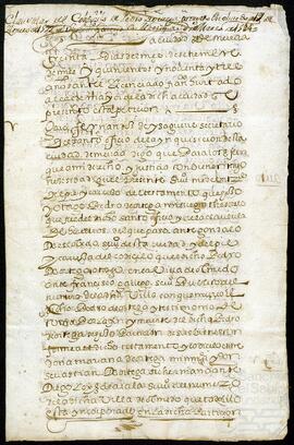 Cabeza y cláusulas de los testamentos otorgados por por Pedro de Ortega.