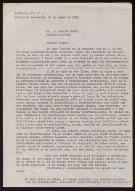 Correspondencia entre José Miguel de Azaola Urigüen y Henrike Knörr.