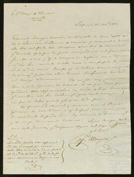 Correspondencia entre Cayetano Joaquín de Ojangoiti Cadalso y Tomás de Ibaseta.