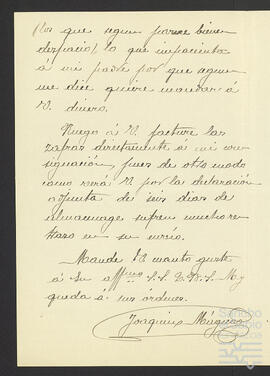 Cartas de los arrendadores de la Bodega La Sacristanía a José María de Zavala Ortés de Velasco.