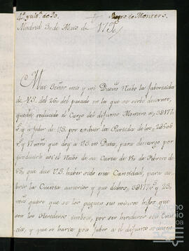 Correspondencia acerca de la administración que llevó Montero.