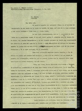 Correspondencia entre Purificación Murillo y José Miguel de Azaola Urigüen.