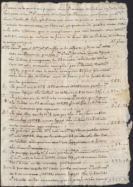 Cuentas del arrendamiento de la casería Irisarri.