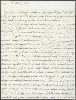 Carta de Casilda de Aréizaga dirigida a Francisco Palacios.