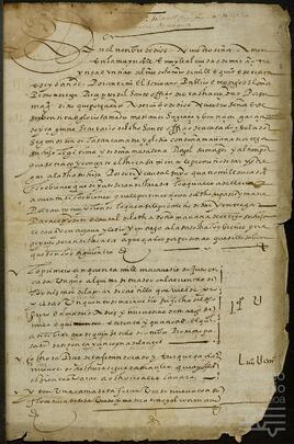 Contrato matrimonial de García Fernández de Izaguirre y Mariana de Ortega.